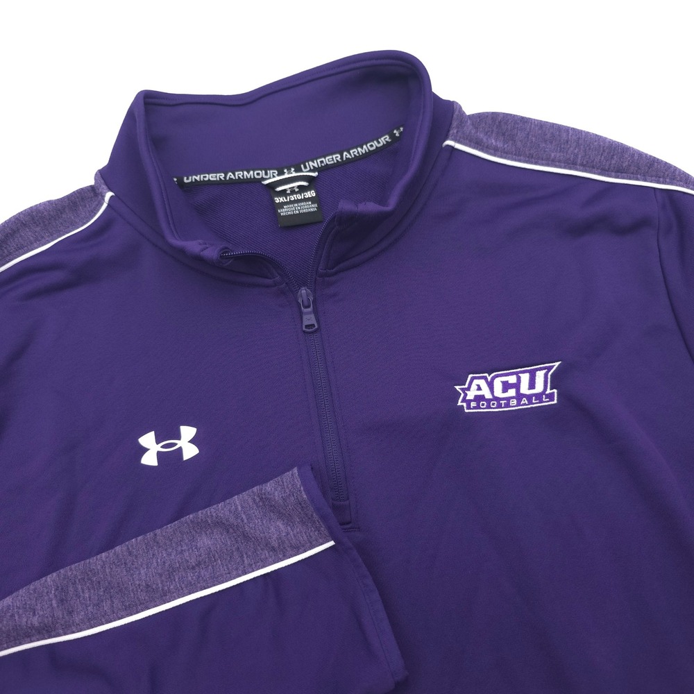 Under Armour ACU Football Purple 1/4 Zip Pullover Mens 3XL Abilene Christian
